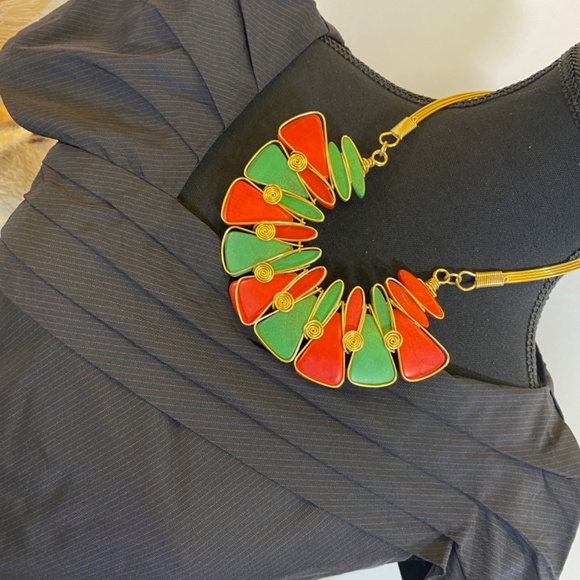 Stripes Office Dress by Cue (B1006) - Picture 4 of 8